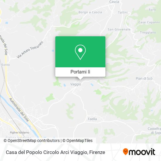 Mappa Casa del Popolo Circolo Arci Viaggio