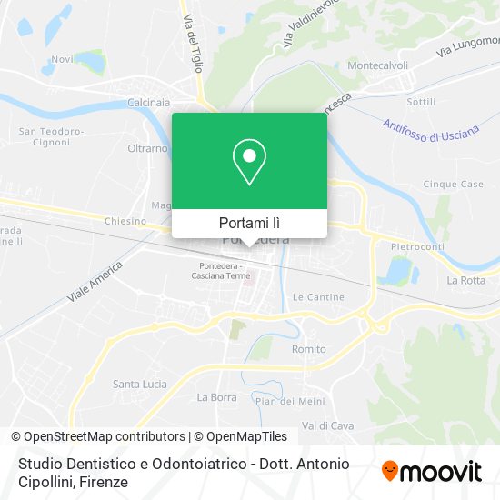 Mappa Studio Dentistico e Odontoiatrico - Dott. Antonio Cipollini