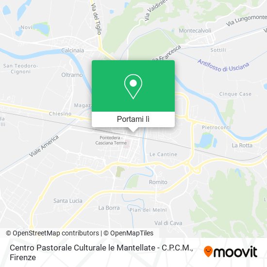 Mappa Centro Pastorale Culturale le Mantellate - C.P.C.M.