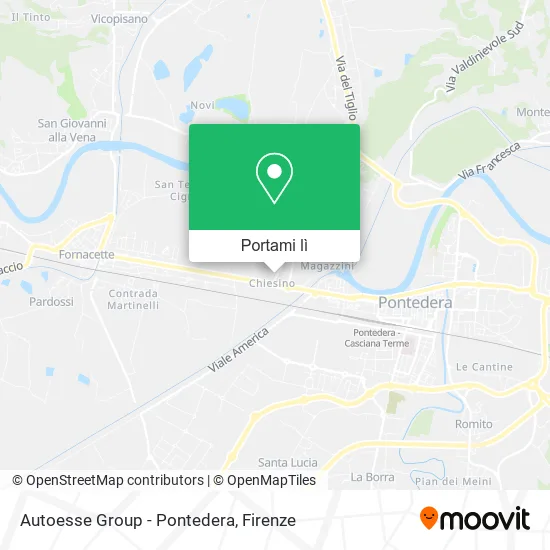 Mappa Autoesse Group - Pontedera