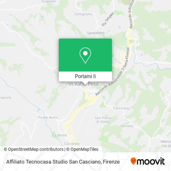 Mappa Affiliato Tecnocasa Studio San Casciano