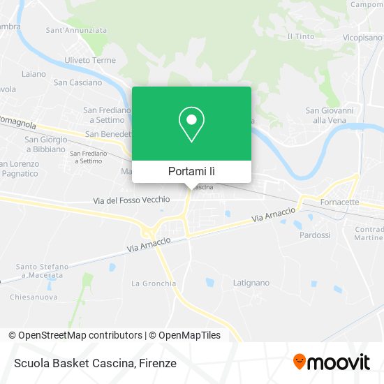 Mappa Scuola Basket Cascina
