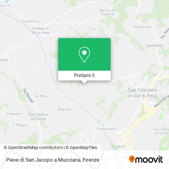 Mappa Pieve di San Jacopo a Mucciana