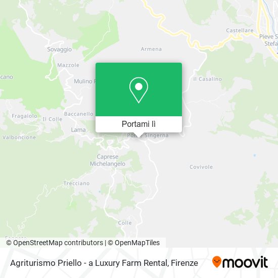 Mappa Agriturismo Priello - a Luxury Farm Rental