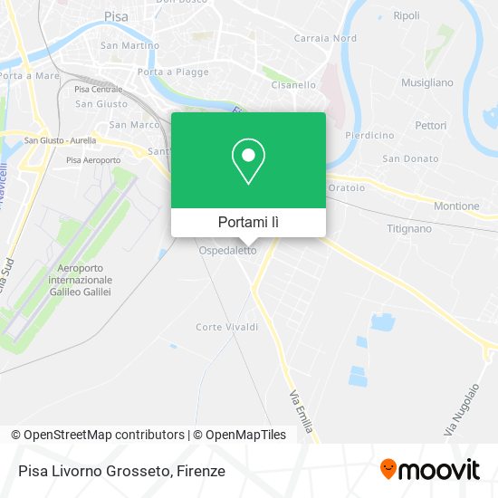 Mappa Pisa Livorno Grosseto