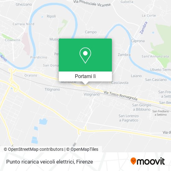 Mappa Punto ricarica veicoli elettrici