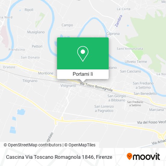 Mappa Cascina Via Toscano Romagnola 1846