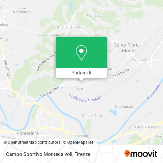 Mappa Campo Sportivo Montecalvoli