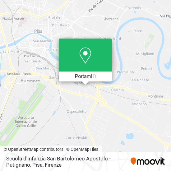 Mappa Scuola d'Infanzia San Bartolomeo Apostolo - Putignano, Pisa