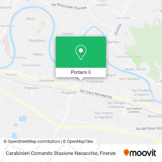 Mappa Carabinieri Comando Stasione Navacchio