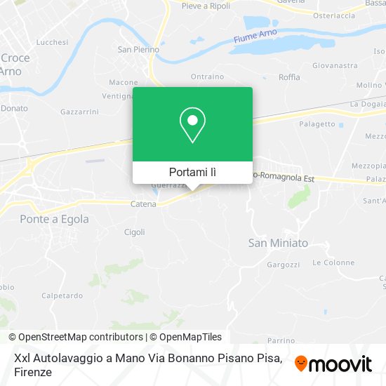 Mappa Xxl Autolavaggio a Mano Via Bonanno Pisano Pisa