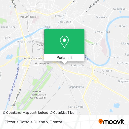 Mappa Pizzeria Cotto e Gustato