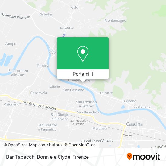 Mappa Bar Tabacchi Bonnie e Clyde