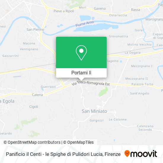 Mappa Panificio il Centi - le Spighe di Pulidori Lucia