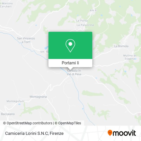 Mappa Camiceria Lorini S.N.C
