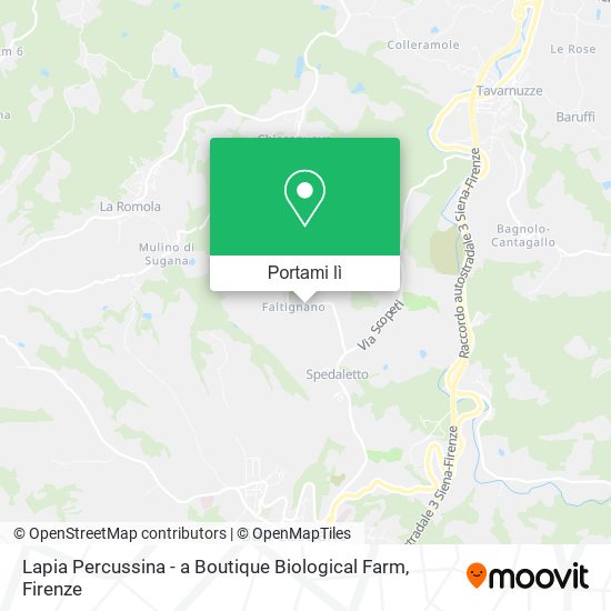 Mappa Lapia Percussina - a Boutique Biological Farm