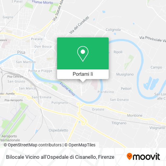 Mappa Bilocale Vicino all'Ospedale di Cisanello