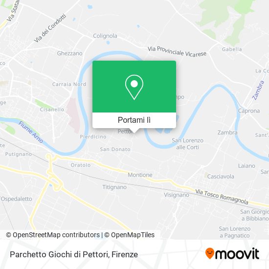 Mappa Parchetto Giochi di Pettori