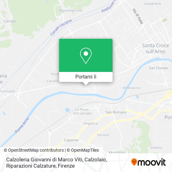 Mappa Calzoleria Giovanni di Marco Viti, Calzolaio, Riparazioni Calzature