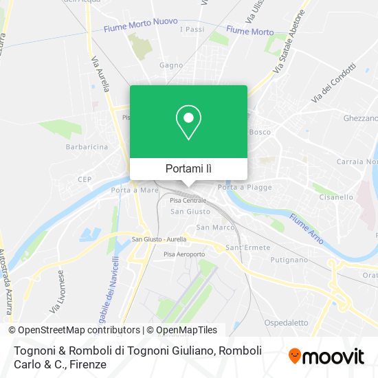 Mappa Tognoni & Romboli di Tognoni Giuliano, Romboli Carlo & C.