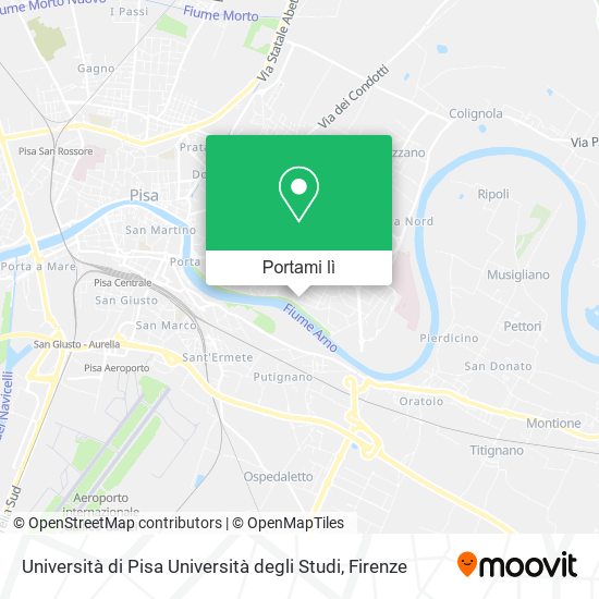 Mappa Università di Pisa Università degli Studi