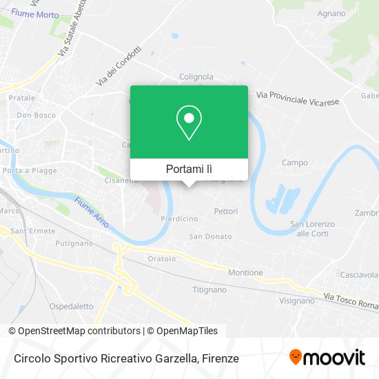 Mappa Circolo Sportivo Ricreativo Garzella