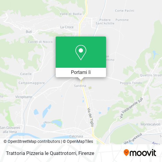 Mappa Trattoria Pizzeria le Quattrotorri