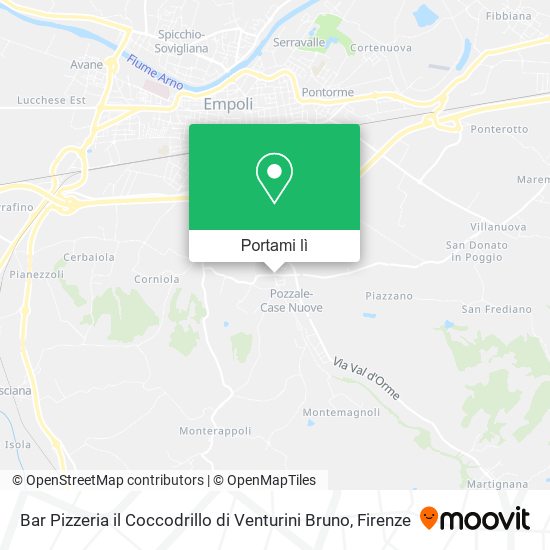 Mappa Bar Pizzeria il Coccodrillo di Venturini Bruno