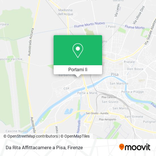 Mappa Da Rita Affittacamere a Pisa