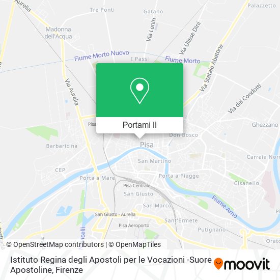 Mappa Istituto Regina degli Apostoli per le Vocazioni -Suore Apostoline