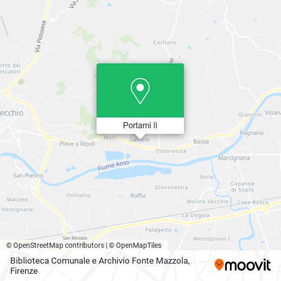 Mappa Biblioteca Comunale e Archivio Fonte Mazzola