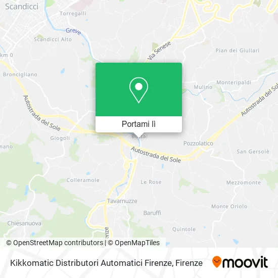 Mappa Kikkomatic Distributori Automatici Firenze