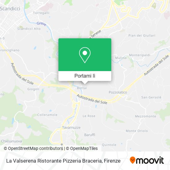 Mappa La Valserena Ristorante Pizzeria Braceria