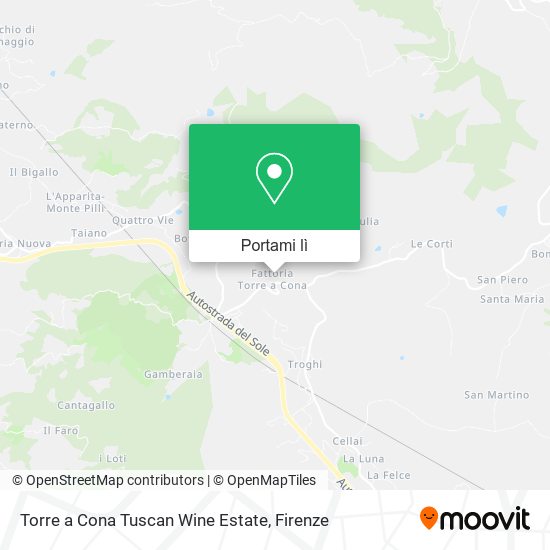 Mappa Torre a Cona Tuscan Wine Estate