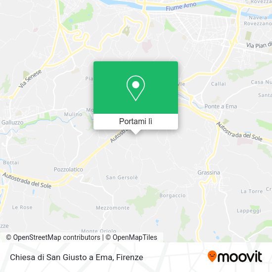 Mappa Chiesa di San Giusto a Ema