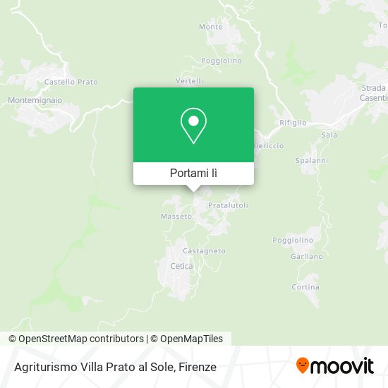 Mappa Agriturismo Villa Prato al Sole
