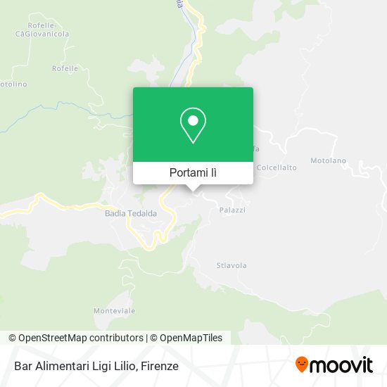 Mappa Bar Alimentari Ligi Lilio