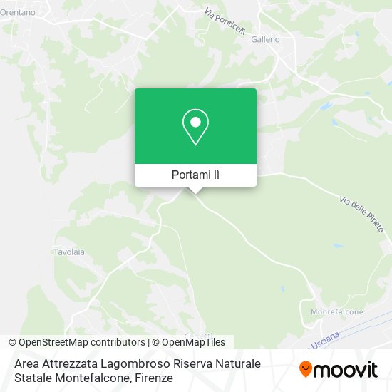 Mappa Area Attrezzata Lagombroso Riserva Naturale Statale Montefalcone