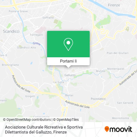 Mappa Aociazione Culturale Ricreativa e Sportiva Dilettantista del Galluzzo