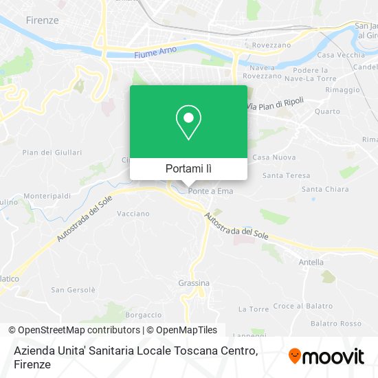 Mappa Azienda Unita' Sanitaria Locale Toscana Centro