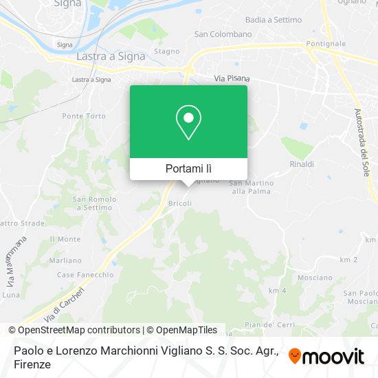 Mappa Paolo e Lorenzo Marchionni Vigliano S. S. Soc. Agr.