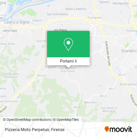 Mappa Pizzeria Moto Perpetuo