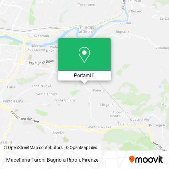 Mappa Macelleria Tarchi Bagno a Ripoli