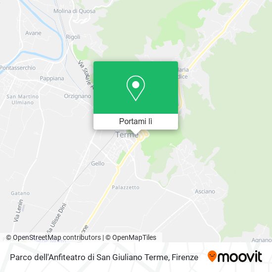Mappa Parco dell'Anfiteatro di San Giuliano Terme