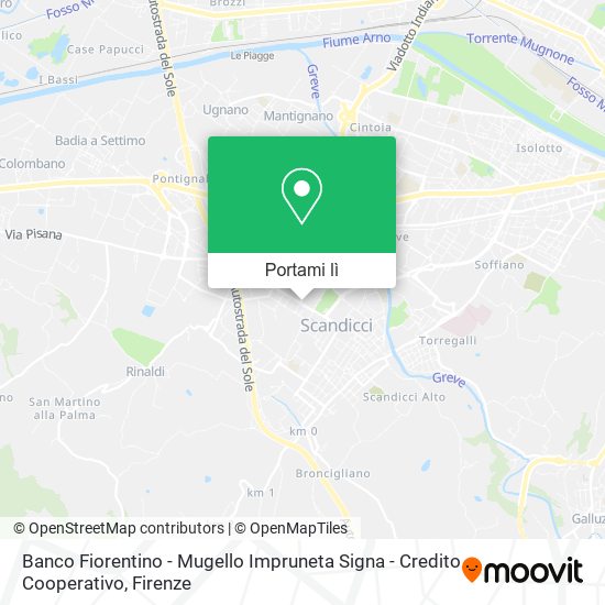 Mappa Banco Fiorentino - Mugello Impruneta Signa - Credito Cooperativo