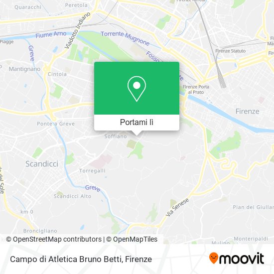Mappa Campo di Atletica Bruno Betti