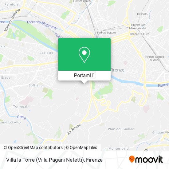 Mappa Villa la Torre (Villa Pagani Nefetti)