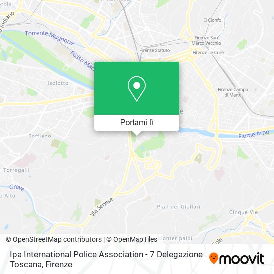 Mappa Ipa International Police Association - 7 Delegazione Toscana