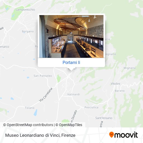 Mappa Museo Leonardiano di Vinci