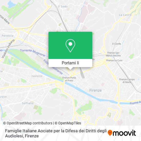 Mappa Famiglie Italiane Aociate per la Difesa dei Diritti degli Audiolesi